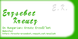 erzsebet kreutz business card